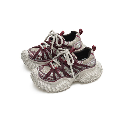 Distressed Platform Casual Sneakers-1