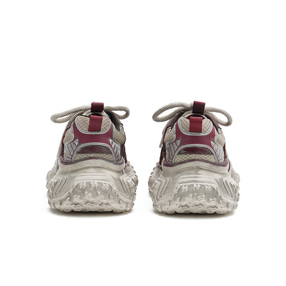 Distressed Platform Casual Sneakers-2