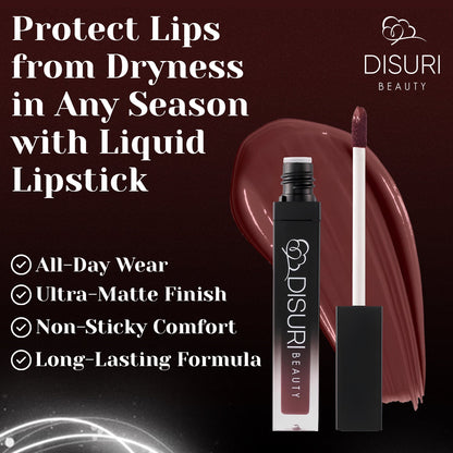 DISURI Beauty Liquid Lipstick - At My Worst-3