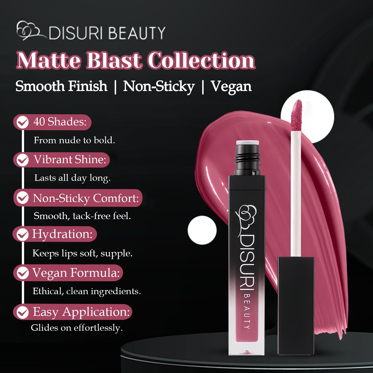 DISURI Beauty Liquid Lipstick - What’s Poppin?-2