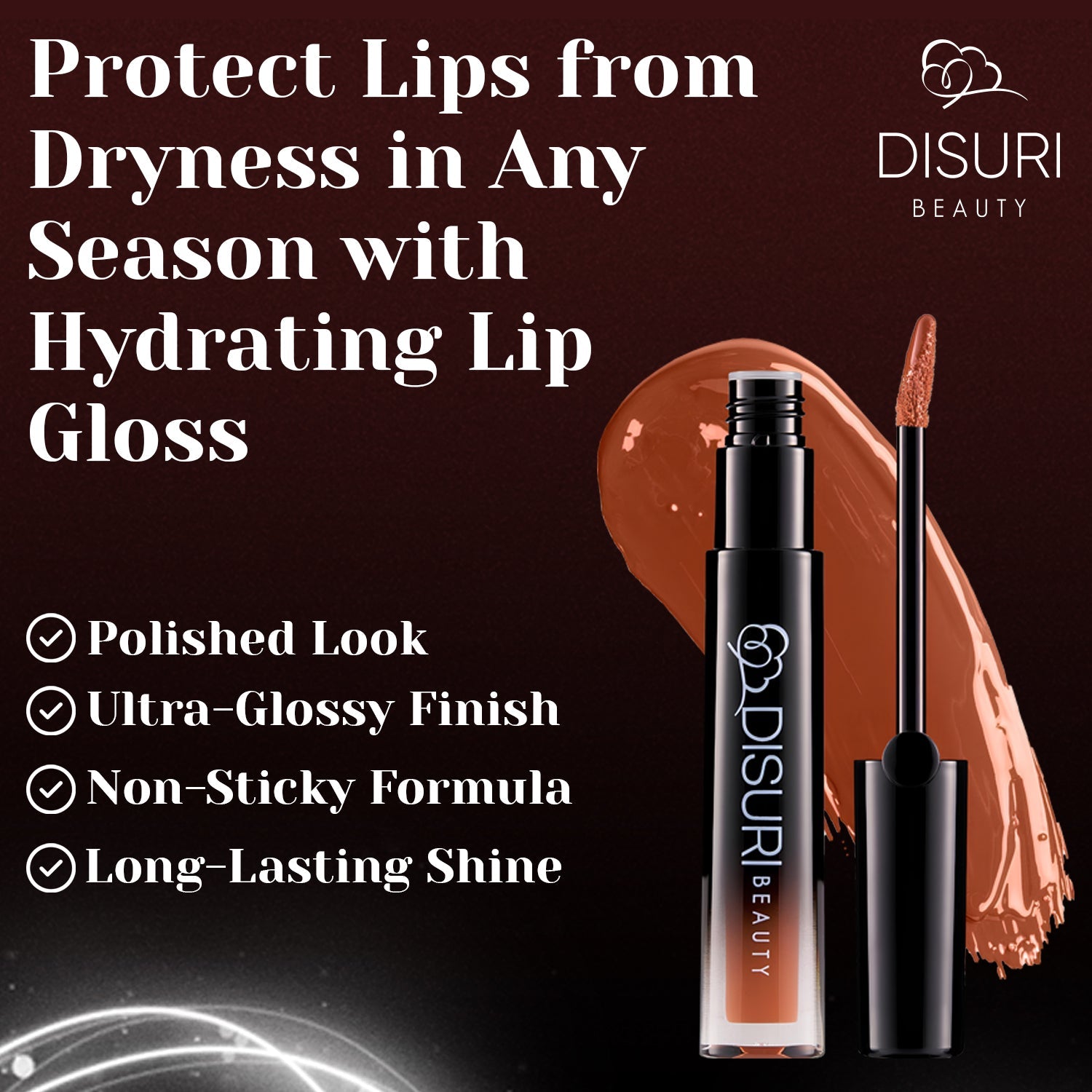 DISURI Beauty Glossy Blast Lip Gloss - Peanut Butter Kisses-3