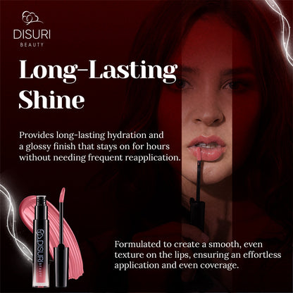 DISURI Beauty Glossy Blast Lip Gloss - Pink Berry Pie-2