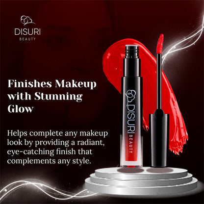 DISURI Beauty Glossy Blast Lip Gloss - Royal Red-4