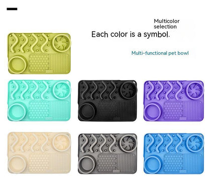 Dog Silicone Licking Pad Pet Licking Mat Silicone Mat Multifunctional Food Bowl-1