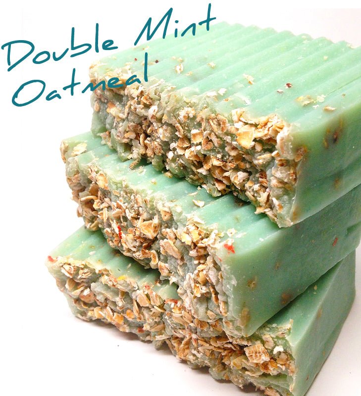 Double Mint Oatmeal Natural Soap, Cold Process-1