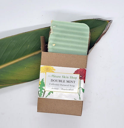 Double Mint Oatmeal Natural Soap, Cold Process-3