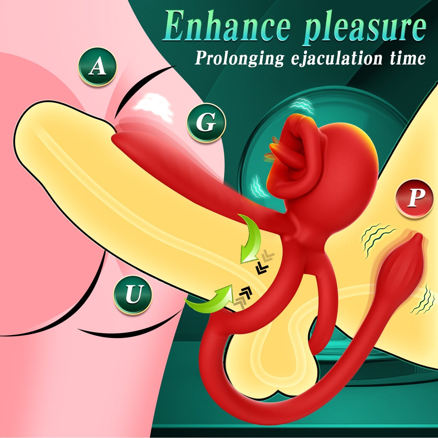 Dragon Tongue 3-in-1 Licking & Vibrating Cock Ring App Controlled-1