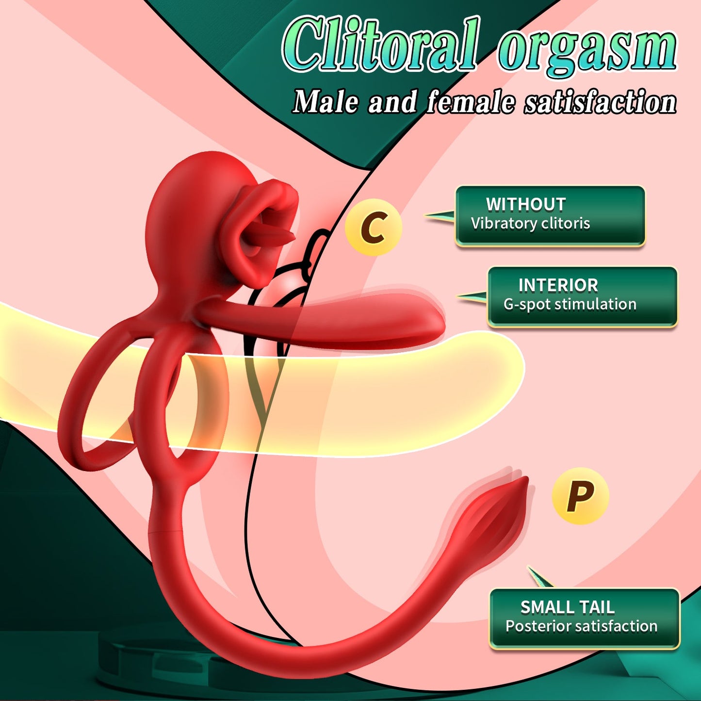 Dragon Tongue 3-in-1 Licking & Vibrating Cock Ring App Controlled-2