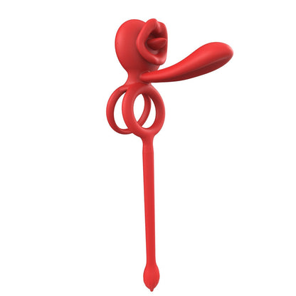 Dragon Tongue 3-in-1 Licking & Vibrating Cock Ring App Controlled-0