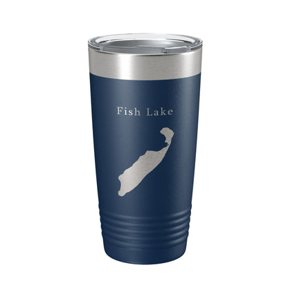 Fish Lake Map Tumbler Travel Mug Insulated Laser Engraved Coffee Cup Utah 20 oz-2