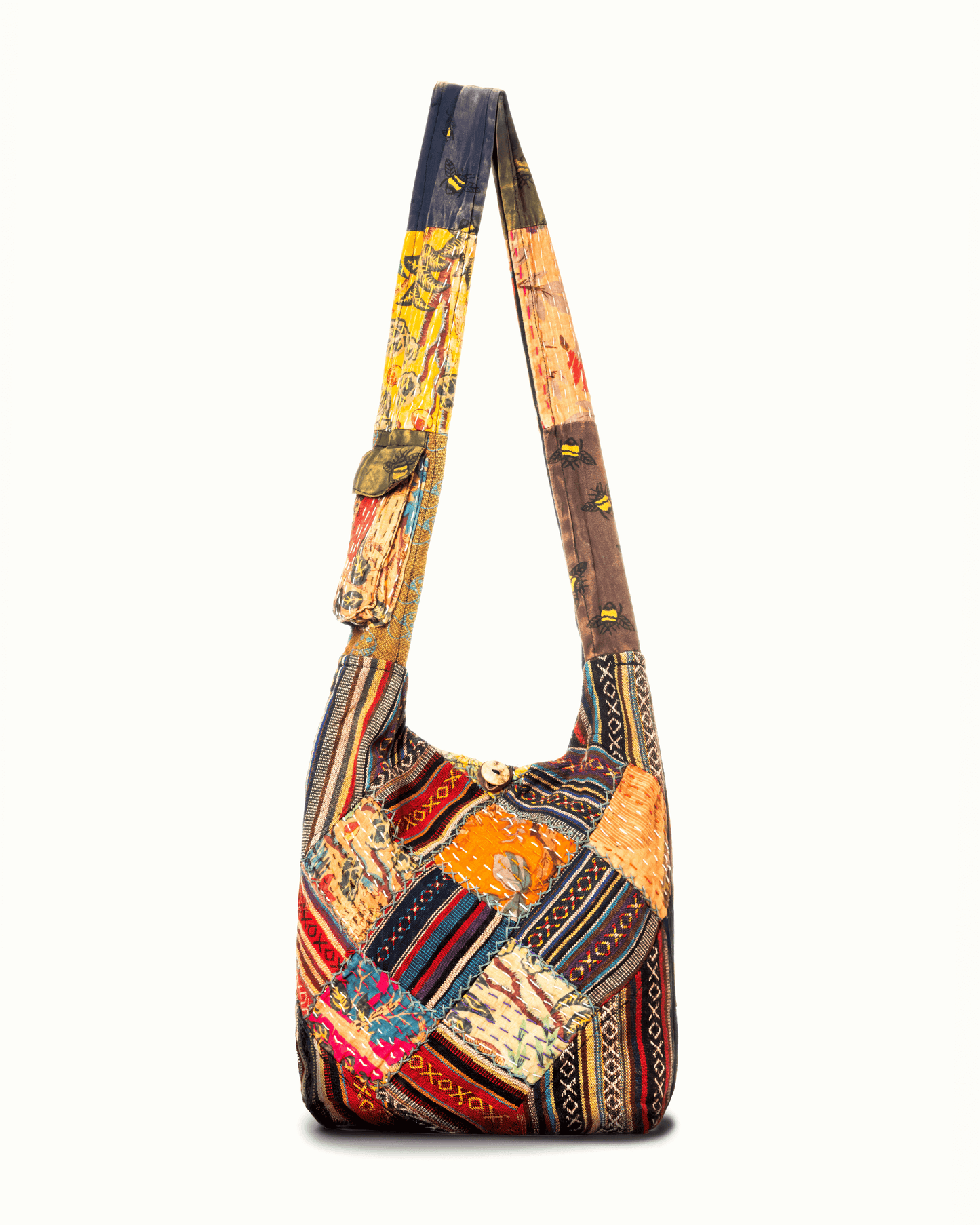 Kathmandu Collection Quilted Patchwork Hobo Bag-0