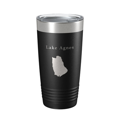 Lake Agnes Map Tumbler Travel Mug Insulated Laser Engraved Coffee Cup Colorado 20 oz-0