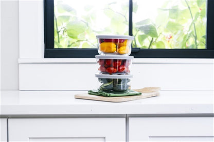 Glass Food Storage Containers - 12 Piece 2 Cup Set (6 Containers + 6 Lids)-4