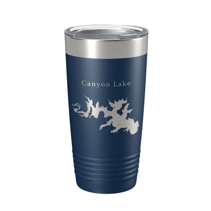 Canyon Lake Map Tumbler Travel Mug Insulated Laser Engraved Coffee Cup Texas 20 oz-2