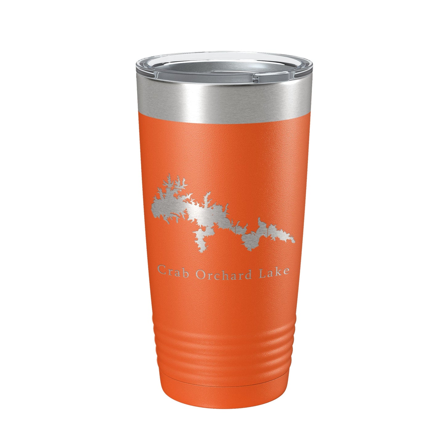Crab Orchard Lake Map Tumbler Travel Mug Insulated Laser Engraved Coffee Cup Illinois 20 oz-17