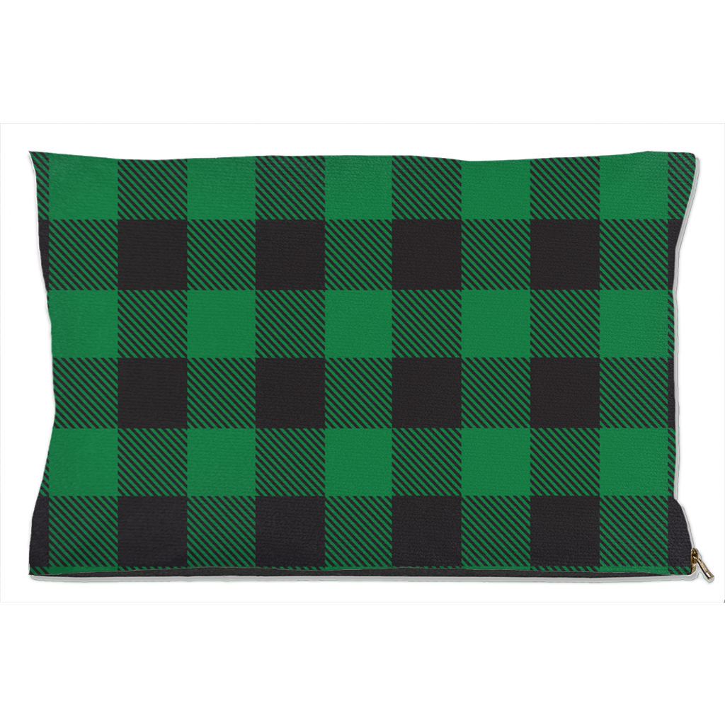 Buffalo Plaid Green Dog Bed-0