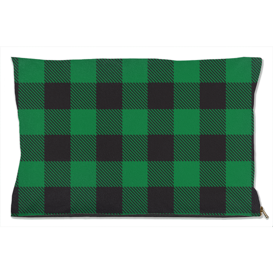 Buffalo Plaid Green Dog Bed-0