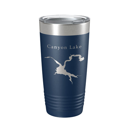 Canyon Lake Map Tumbler Travel Mug Insulated Laser Engraved Coffee Cup Arizona 20 oz-8