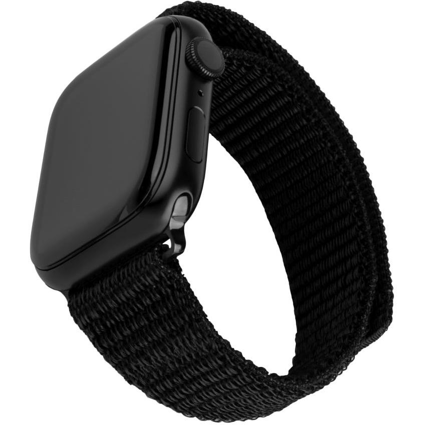 Curea sport, FIXED, pentru Apple Watch 38/40/41mm, nylon, ajustabila, negru (FIXNST2-436-BK)-0