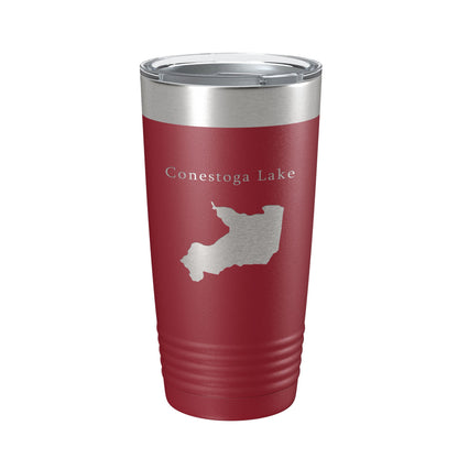 Conestoga Lake Map Tumbler Travel Mug Insulated Laser Engraved Coffee Cup Nebraska 20 oz-18