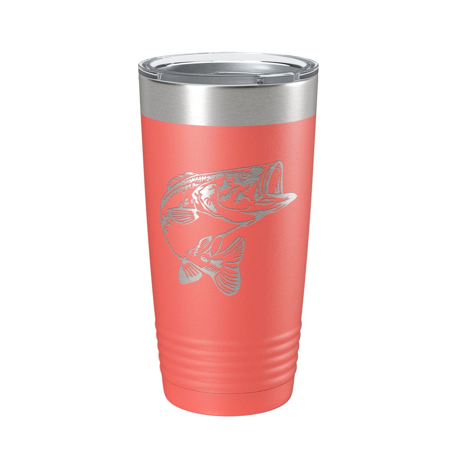 Bass Fishing Tumbler Angler Travel Mug Insulated Laser Engraved Coffee Cup Gift 20 oz-20