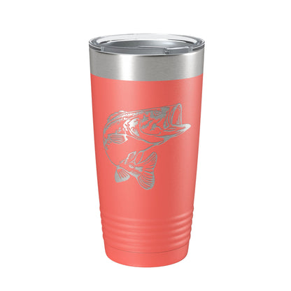 Bass Fishing Tumbler Angler Travel Mug Insulated Laser Engraved Coffee Cup Gift 20 oz-20
