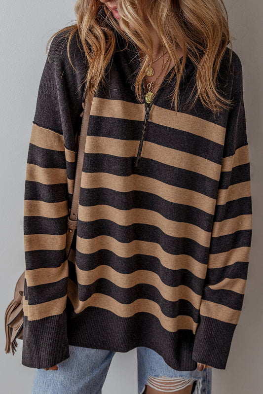 Adeline Stripe Oversized Sweater-0