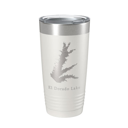 El Dorado Lake Map Tumbler Travel Mug Insulated Laser Engraved Coffee Cup Kansas 20 oz-7