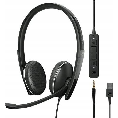 EPOS ADAPT 165T USB II Headset Vezetékes Fejpánt Iroda/telefonos ügyfélközpont USB A típus Fekete (ADAPT 165T USB II Stereo)-0