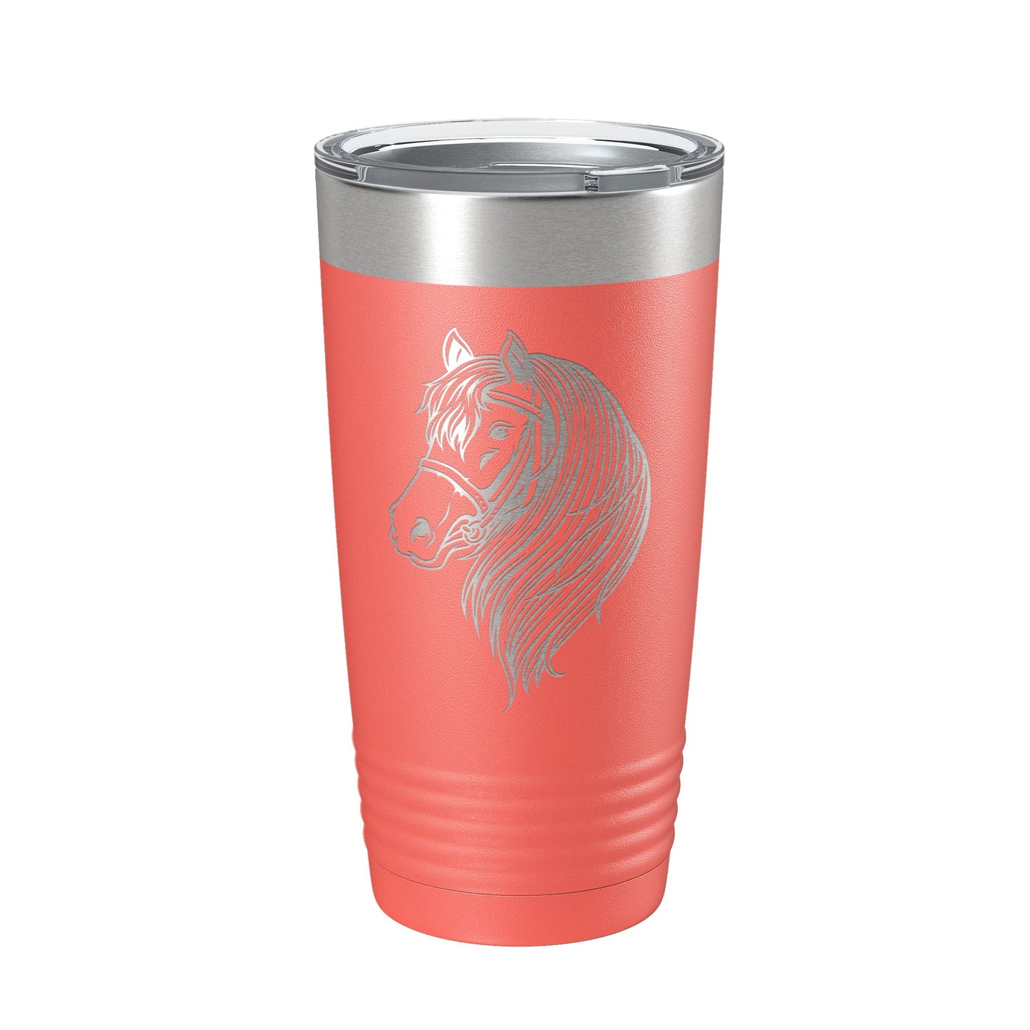 Horse Face Tumbler Horseback Rider Travel Mug Equestrian Gift Insulated Laser Engraved Coffee Cup Horse Lover Farmer 20 oz-20