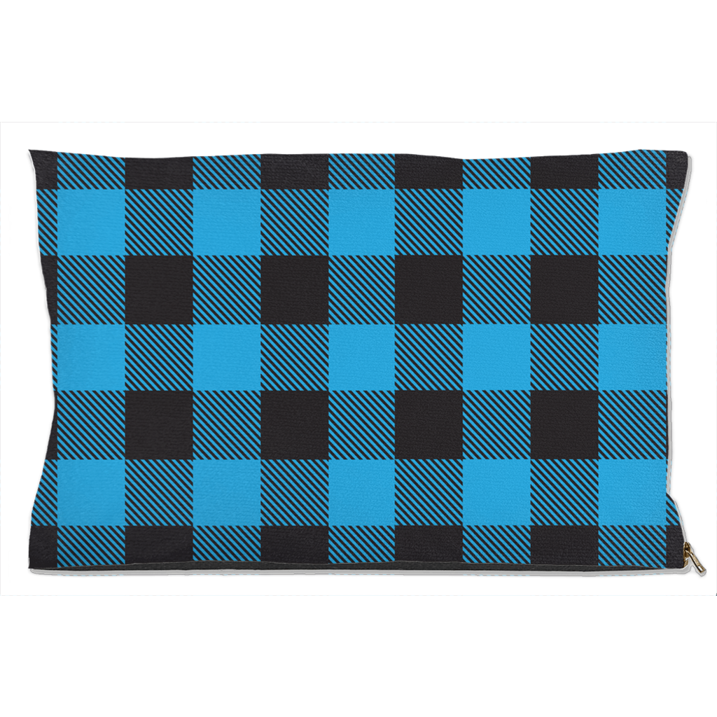 Buffalo Plaid Blue Dog Bed-0