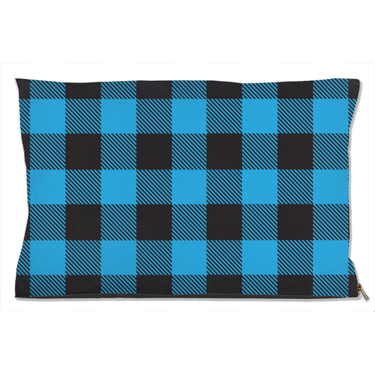 Buffalo Plaid Blue Dog Bed-0
