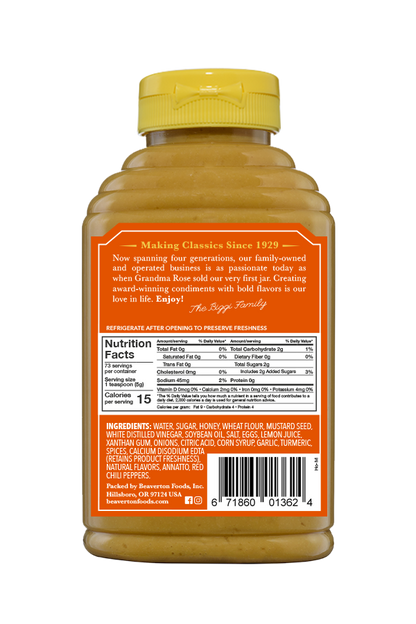 Beaver Sweet Honey Mustard (6x13Oz)-1