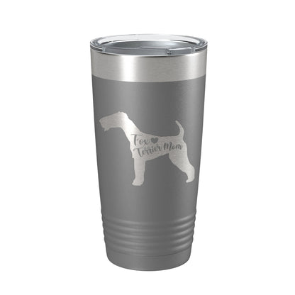 Fox Terrier Mom Tumbler Dog Travel Mug Gift Insulated Laser Engraved Coffee Cup 20 oz-16