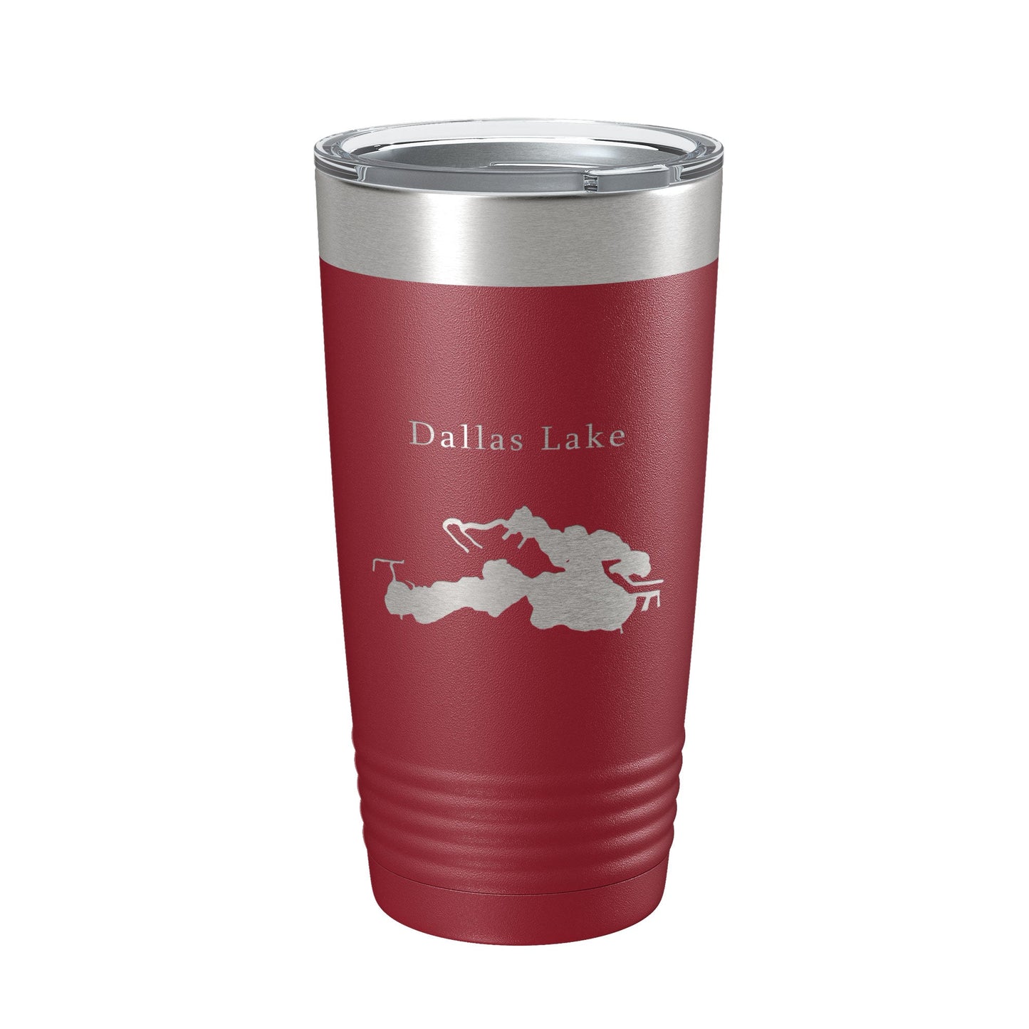 Dallas Lake Map Tumbler Travel Mug Insulated Laser Engraved Coffee Cup Indiana 20 oz-18