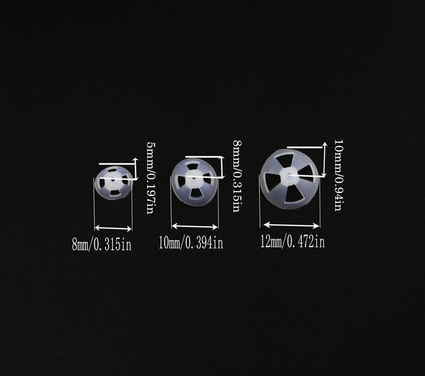 Hearing Aid Ear Piece Single Layer Open Domes 10-Pack Comfortable PSAP Kit Ear Tips Invisible-3