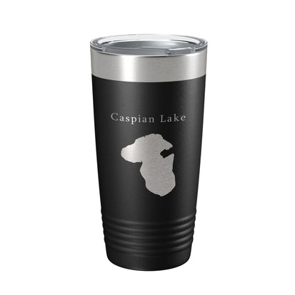 Caspian Lake Map Tumbler Travel Mug Insulated Laser Engraved Coffee Cup Vermont 20 oz-0