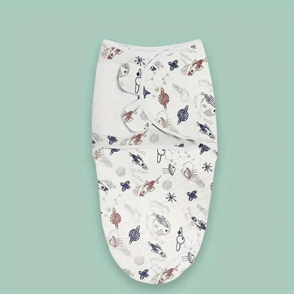 Universal Cotton Baby Blanket with Adjustable Swaddle