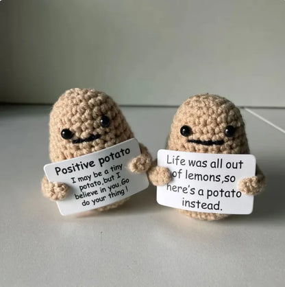 Potato Funny Expression Wool Pendant - Hand-Woven Ornament Keychain