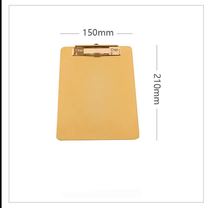Gold Stainless Steel Menu Clipboard for Restaurants