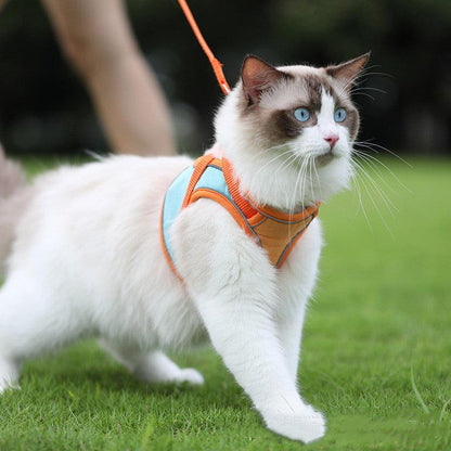 Escape-Proof Reflective Cat Harness And Leash Set-3