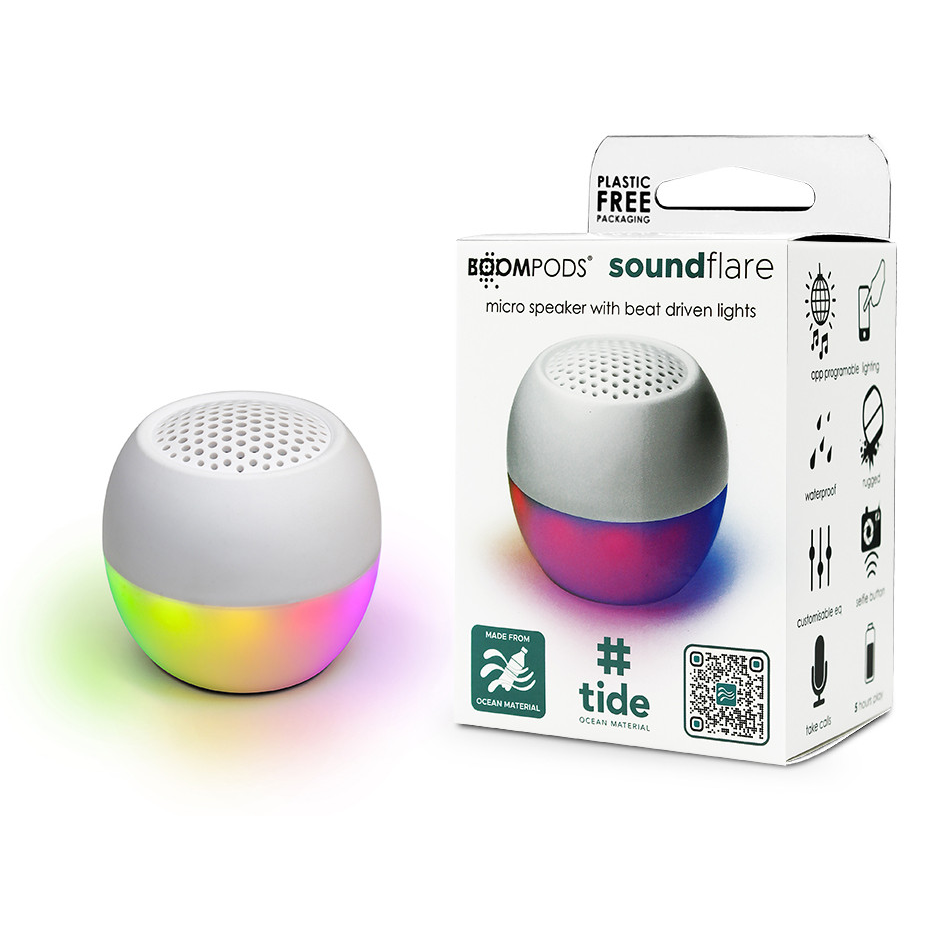 Boxa portabila, Boompods, Bluetooth, Alb (SFLWHT)-0