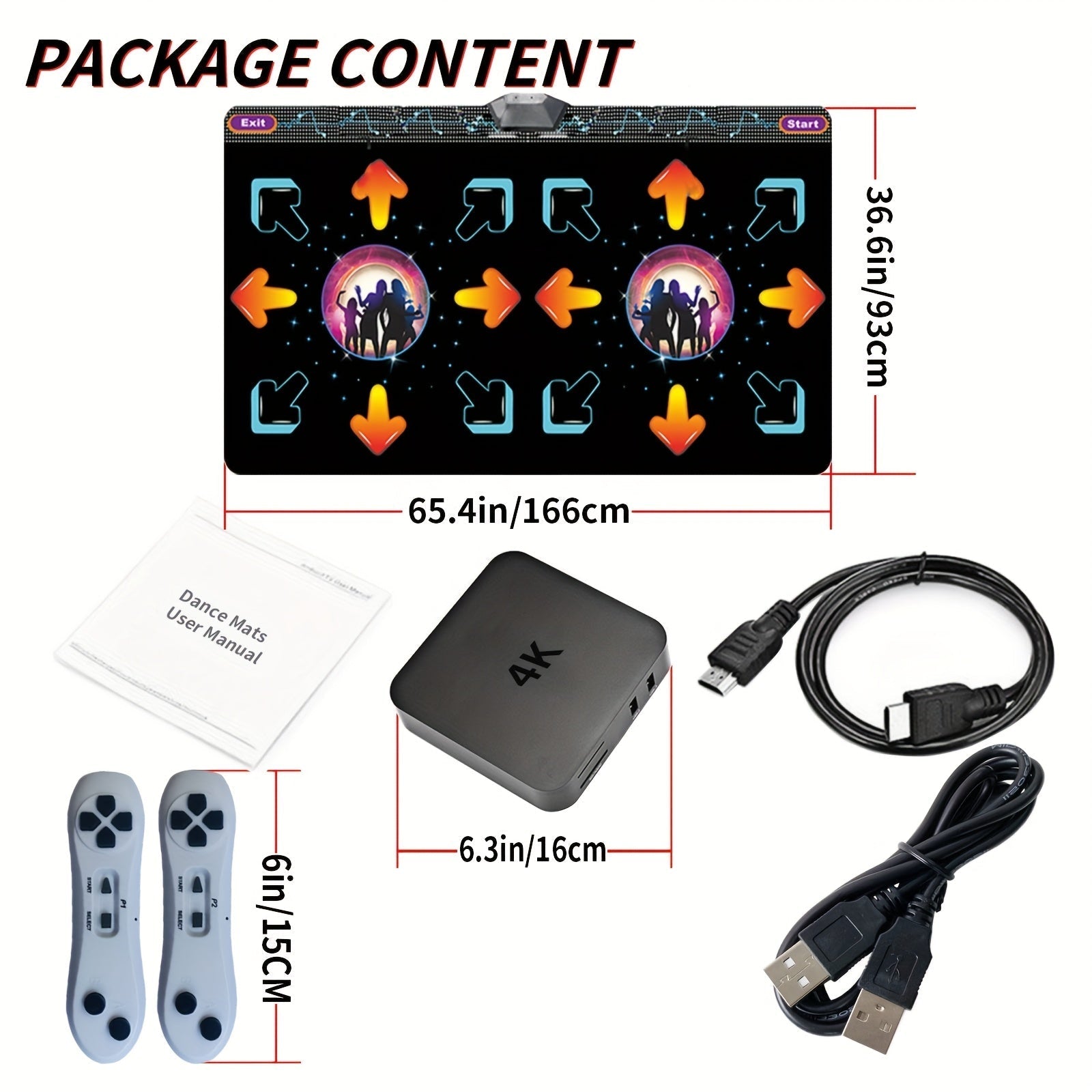 2-Player Dance Mat Game with Motion Sensor-2