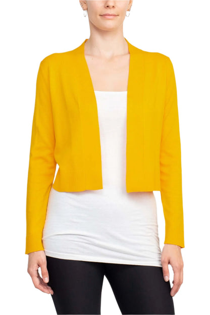 Eclectic Studio Open Front Long Sleeve Cropped Rayon Bolero-0