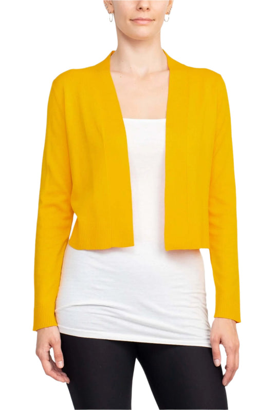 Eclectic Studio Open Front Long Sleeve Cropped Rayon Bolero-0