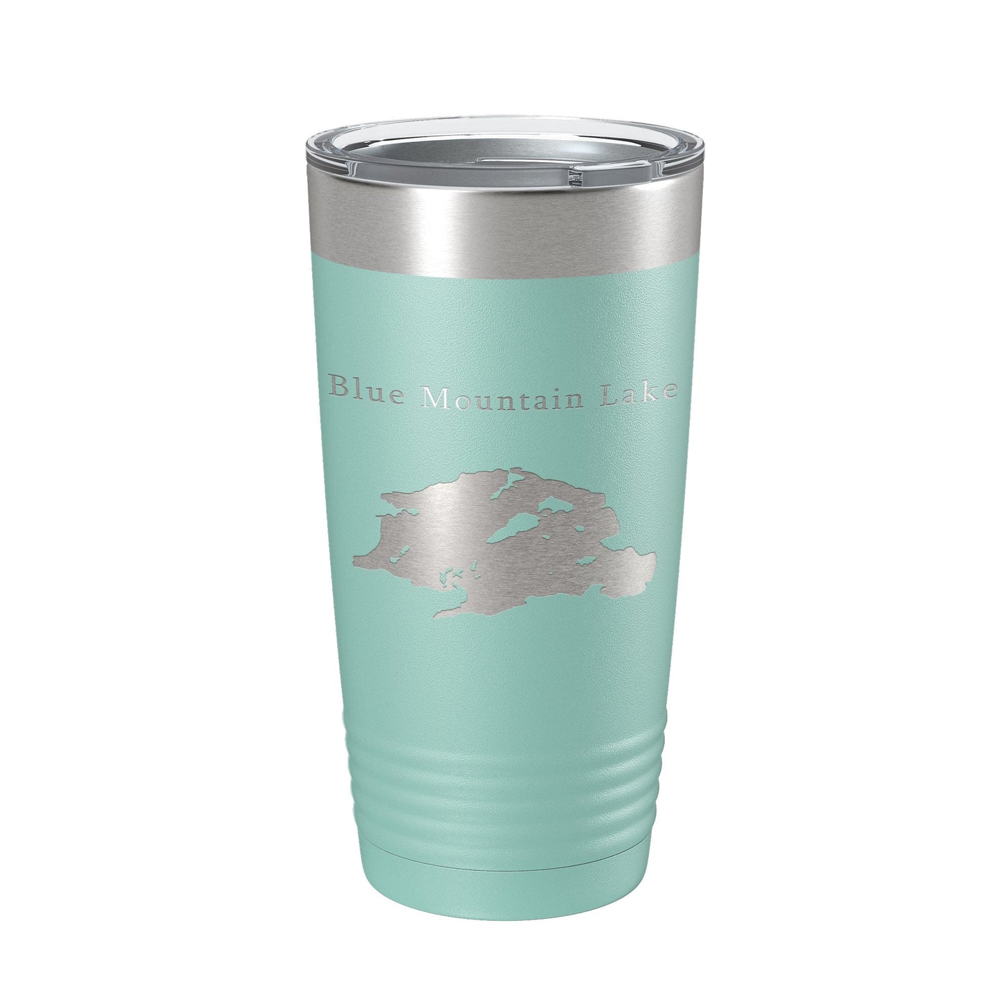 Blue Mountain Lake Map Tumbler Travel Mug Insulated Laser Engraved Coffee Cup New York 20 oz-12