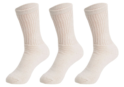 3 Pairs Cotton Crew Socks for Women – Soft, Breathable & Cushioned Athletic Sport Socks, Size 9-11-4