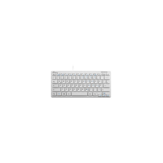 MediaRange Tastatur USB 2.0 Kompakt Flach 78 Tasten weiß (MROS113) (MROS113)-0