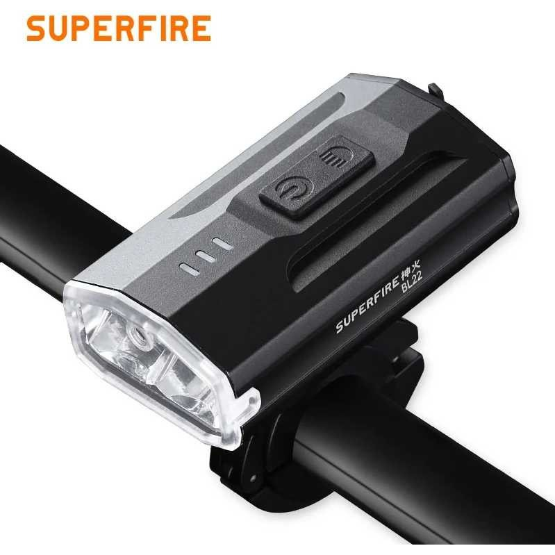 Dviracio zibintuvelis BL22, 450lm, 3W, ikraunamas USB, 1800mAh, IP54 (SUPERFIRE-BL22)-0