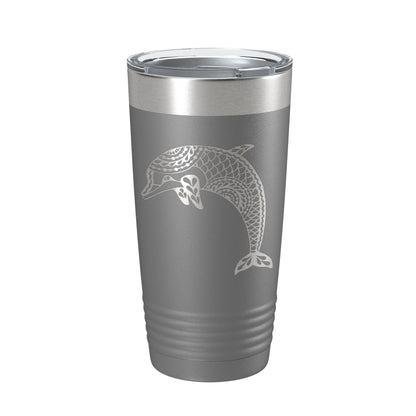 Dolphin Tumbler Zentangle Travel Mug Insulated Laser Engraved Coffee Cup 20 oz-16
